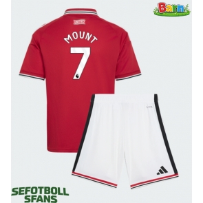 Manchester United Mason Mount #7 Hemmaställ Barn 2026-27 Kortärmad (+ Korta byxor)